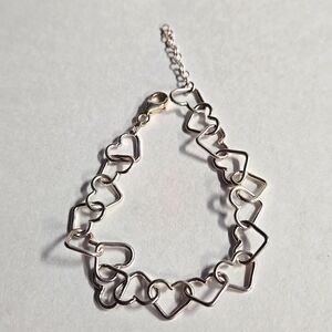 AGI 925 Italy Heart Link Bracelet